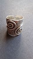 Photo 1 of our Double spiral wide silver ring