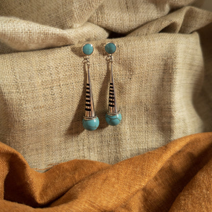 Gemstone and Silver Statement Earrings | Bold Colourful Jewellery