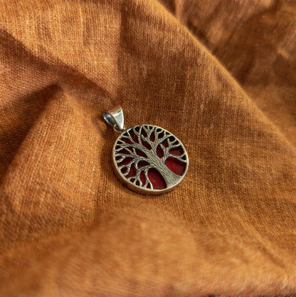 Silver Tree Pendant - Round Tree of Life | Handmade Silver Jewellery