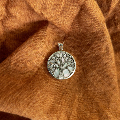 Silver Tree Pendant - Round Tree of Life | Handmade Silver Jewellery