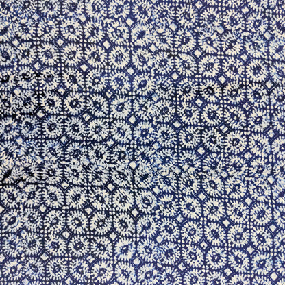 Traditional Blue & White Batik - Kawung Variation | 112cm Wide | Indonesian