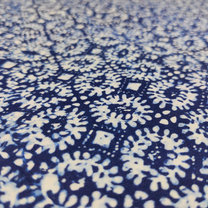 Traditional Blue & White Batik - Kawung Variation | 112cm Wide | Indonesian