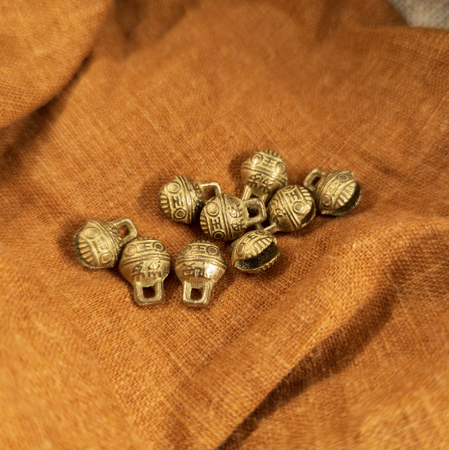 Brass Bell Beads | Set Of 3 Burmese Bells