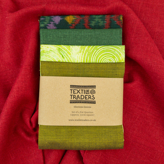 Fat Quarter Set - Gorgeous Green Fabric - 4 pack