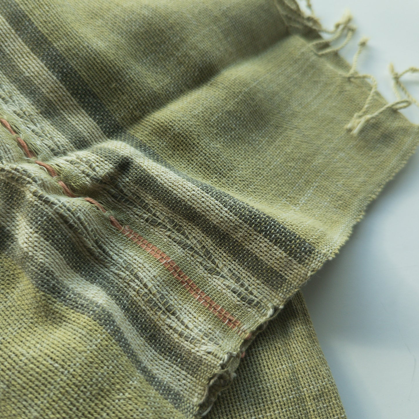 Natural Dye Cotton Scarf  | Handwoven in Thailand | 45cm x 170cm