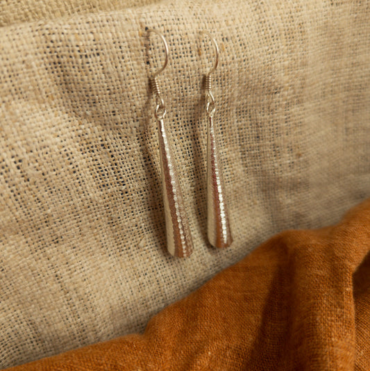 Silver Trumpet Earrings | Hill Tribe Silver Jewellery