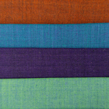 Fat Quarter Set - Plain Handwoven Fabric - 4 pack