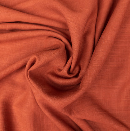 Terracotta Hemp Fabric - Wide Fine Weight Hemp Fabric By The Metre