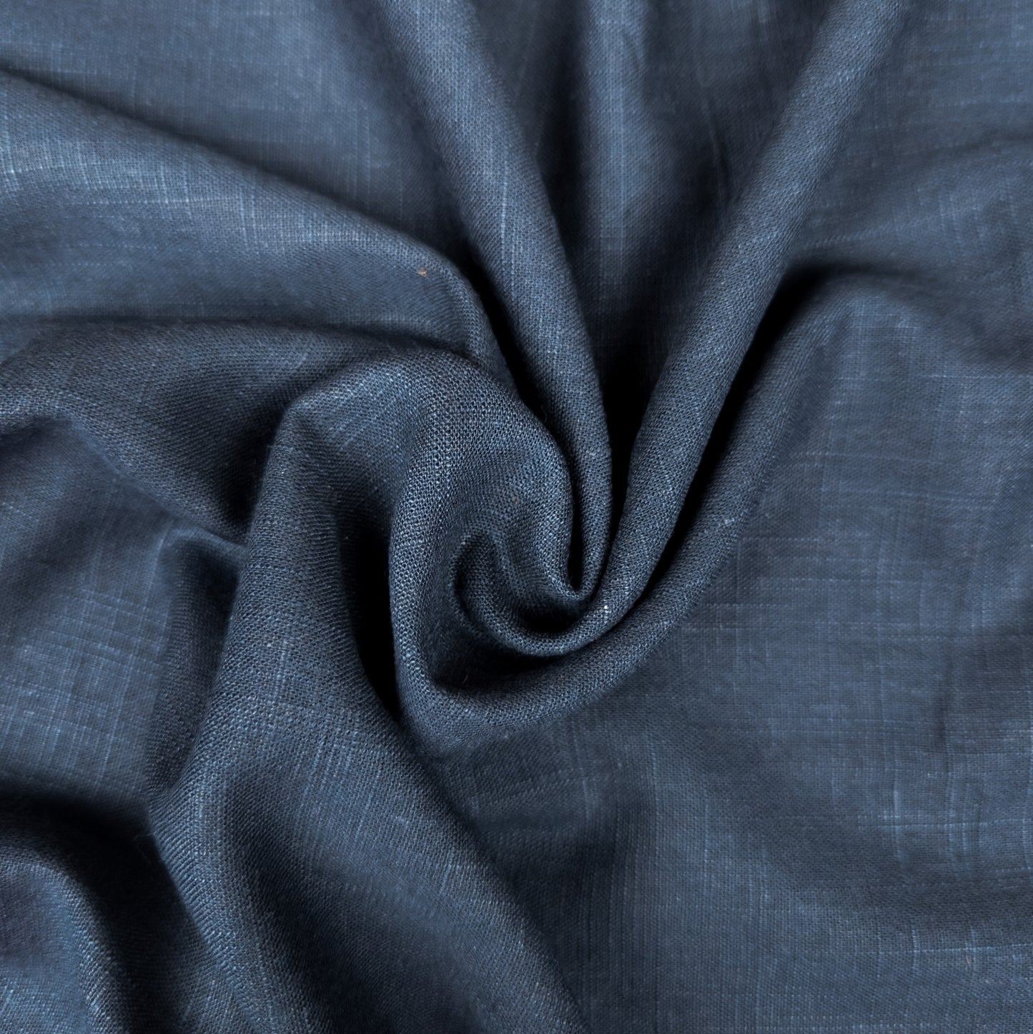 Deep Indigo Blue Hemp Fabric - Wide Medium Weight Hemp Fabric By The Metre