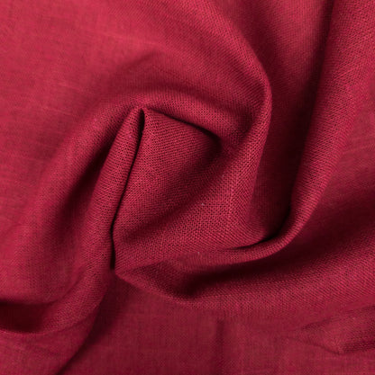 Burgundy Red Hemp Fabric - Wide Medium Weight Hemp Fabric By The Metre