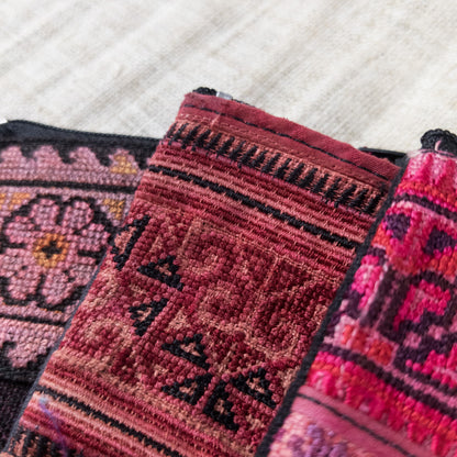 Traditional embroidered purses handmade by Hill Tribe women in Northern Thailand