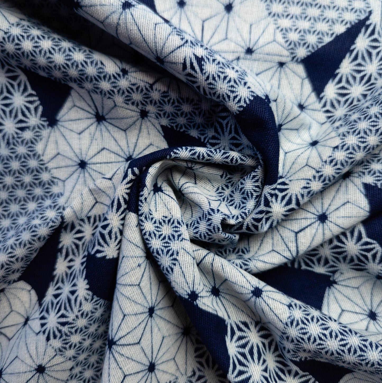 Indigo Patchwork Fabric - Blue and White Japanese Indigo Fabric