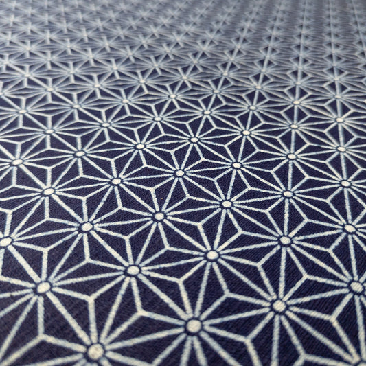 Japanese Star Print Fabric | Indigo Quilting Fabrics | 112cm Wide