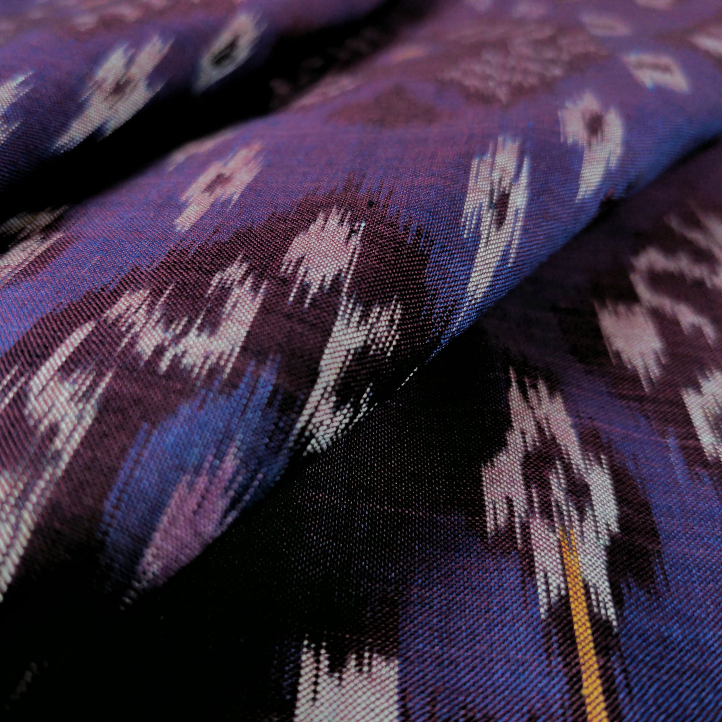 Deep Purple Ikat Fabric  - Traditional Indonesian Textiles By The Metre