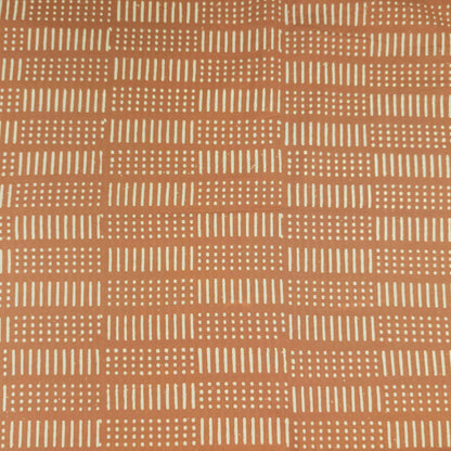 Indian Hand Printed Fabric - Terracotta | 100% Cotton Block Print | 112cm Wide