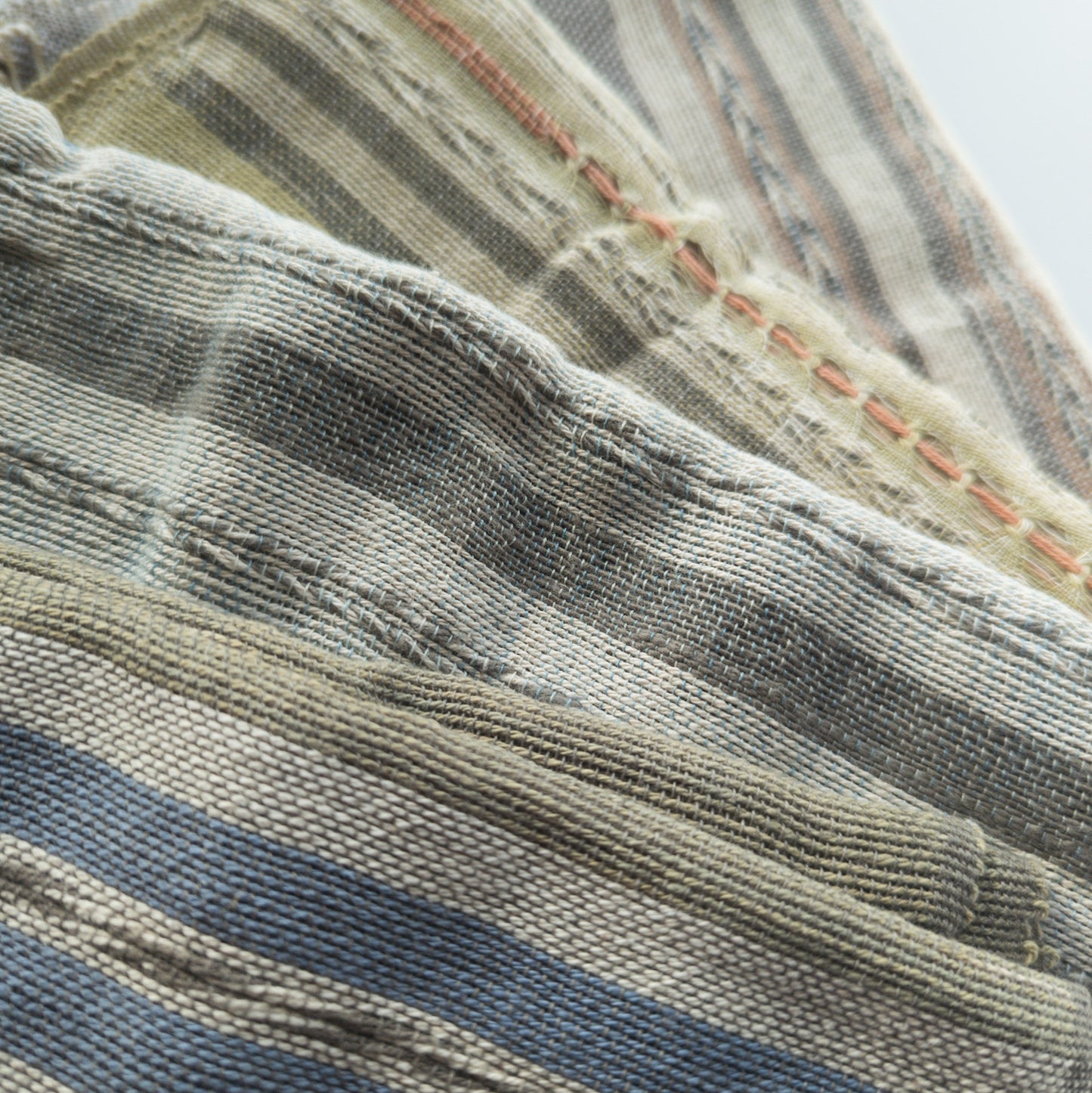 Natural Dye Cotton Scarf  | Handwoven in Thailand | 45cm x 170cm