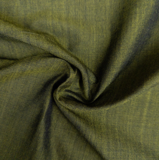 Olive Green Handwoven Fabric - Handloomed Textiles From Indonesia