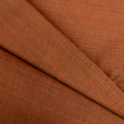 Rich Deep Terracotta Handwoven Fabric - Handloomed Textiles From Indonesia