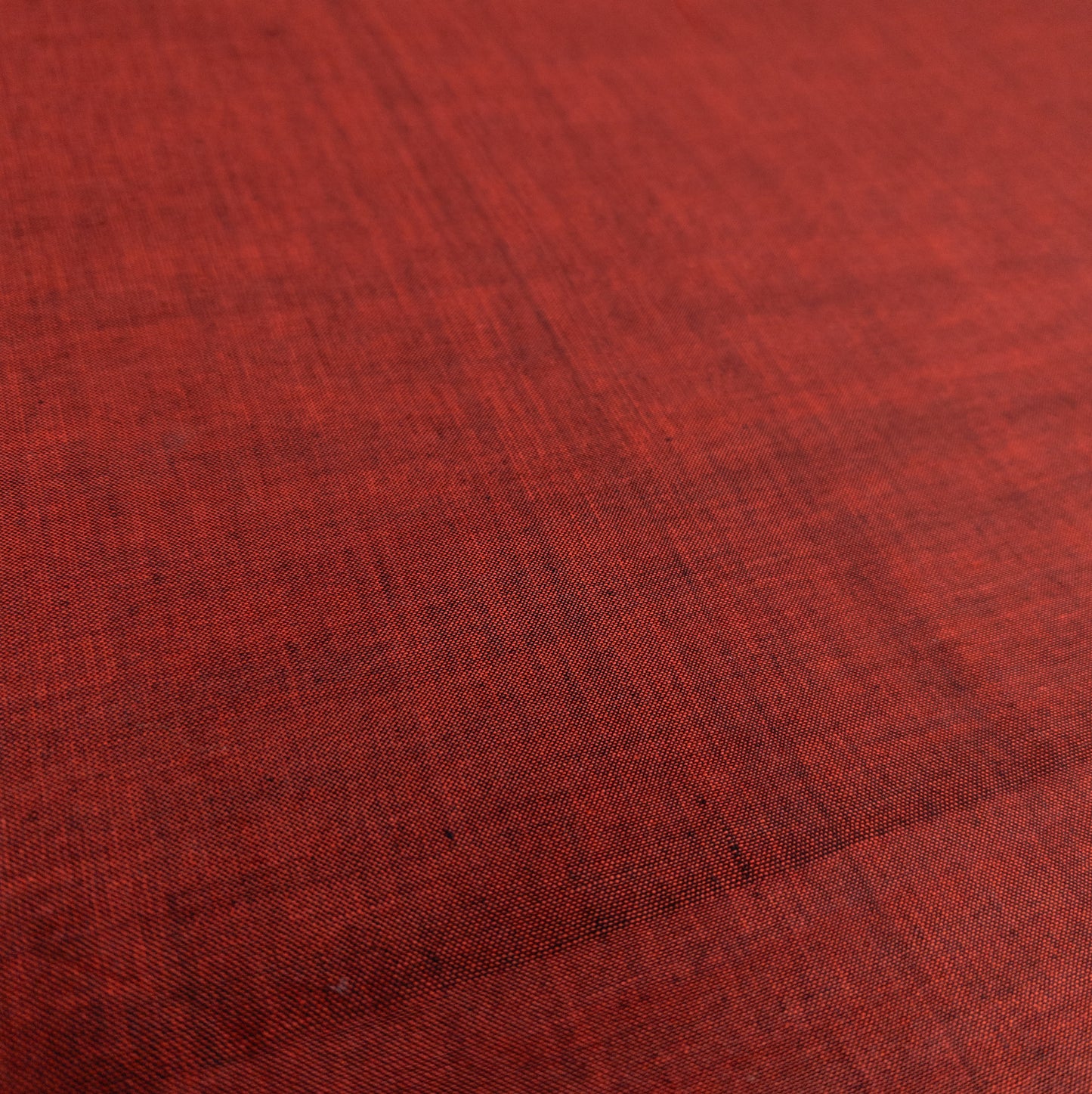 Vermillion Red Handloomed Fabric - Handwoven Fabric By The Metre