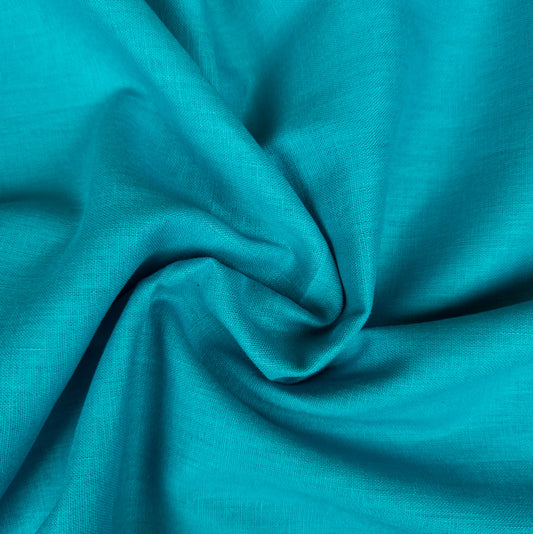 Turquoise Hemp Fabric - Wide Medium Weight Hemp Fabric By The Metre