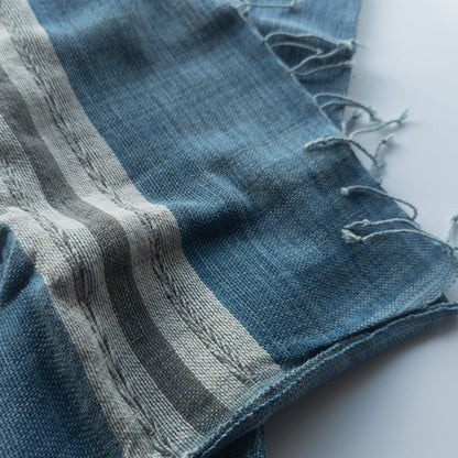 Natural Dye Cotton Scarf  | Handwoven in Thailand | 45cm x 170cm