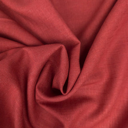 Vermillion Red Hemp Fabric - Wide Medium Weight Hemp Fabric By The Metre