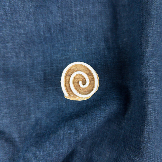 Small Wooden Spiral Stamp | Indian Printing Blocks