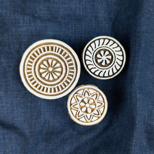 Mandala Stamp Set  | Indian Printing Blocks | Set Of 3