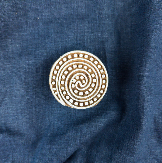 Outline Spiral Stamp | Indian Wooden Printing Blocks