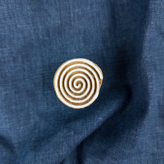 Intricate Wooden Spiral Stamp | Printing Blocks for Batik and Fabric Printing