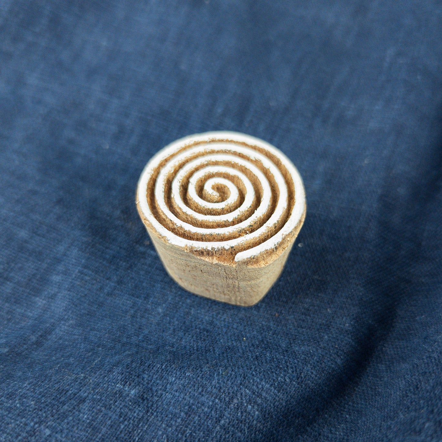 Intricate Wooden Spiral Stamp | Printing Blocks for Batik and Fabric Printing