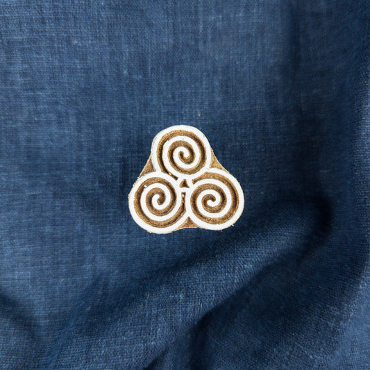 Triple Spiral Printing Block | Indian Printing Blocks