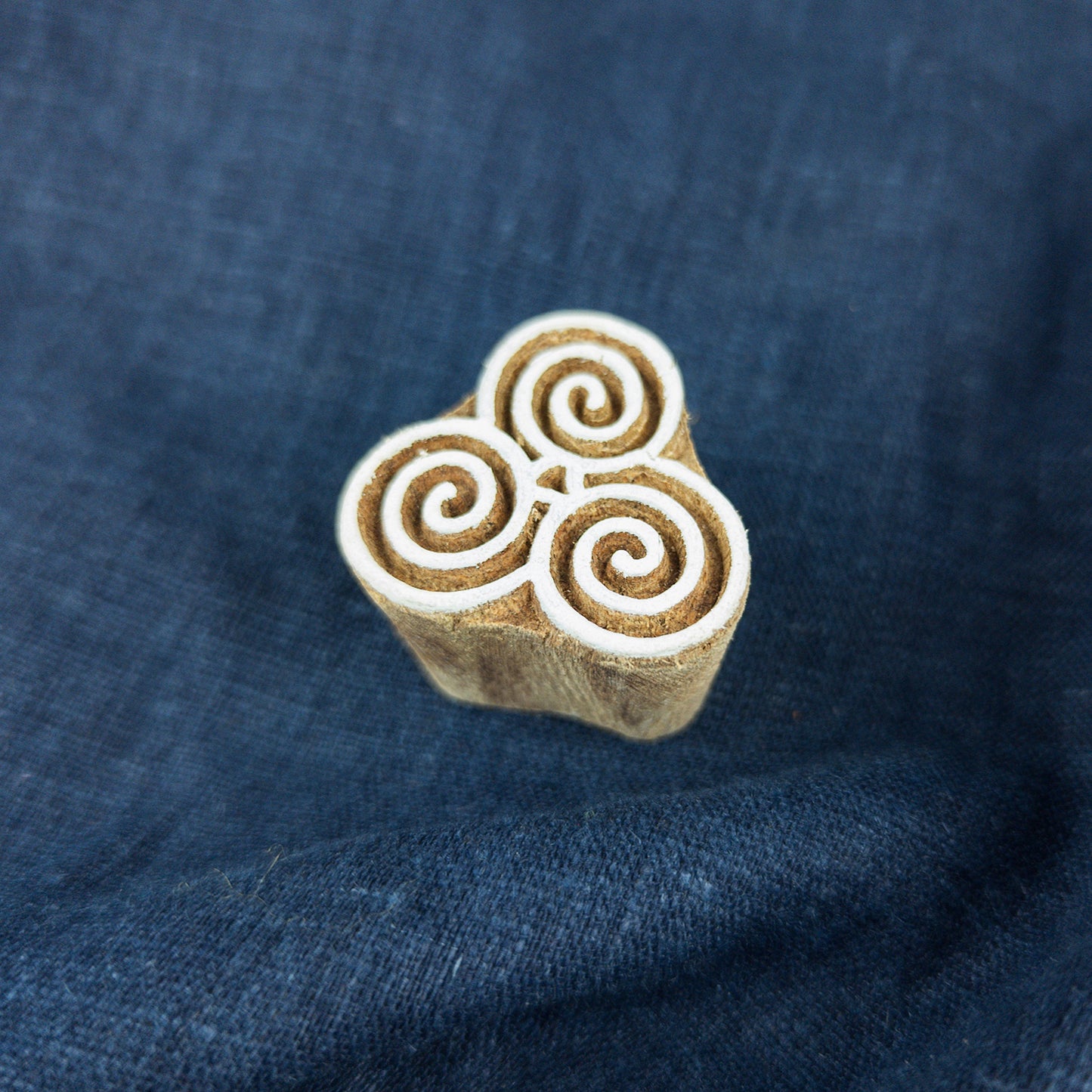 Triple Spiral Printing Block | Indian Printing Blocks