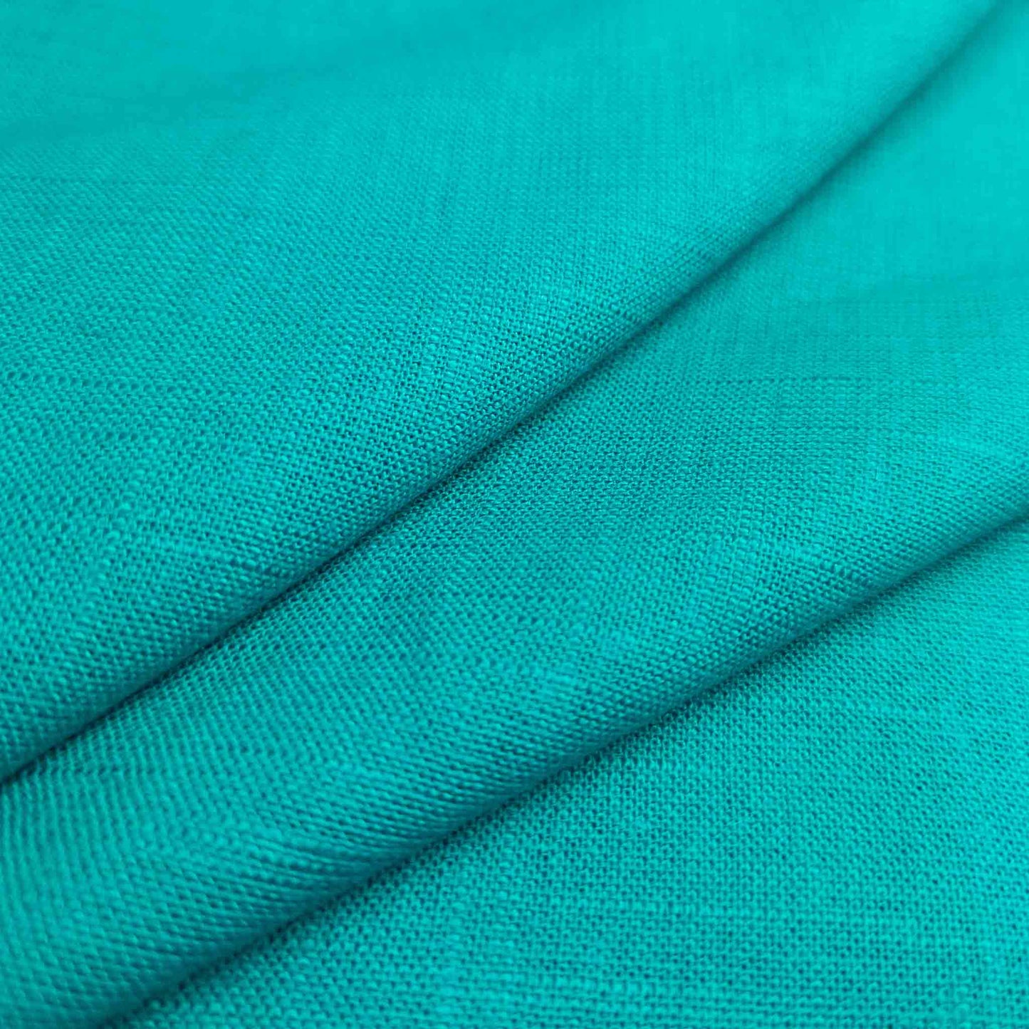 Bright Teal Hemp Fabric  - Wide Medium Weight Hemp Fabric By The Metre