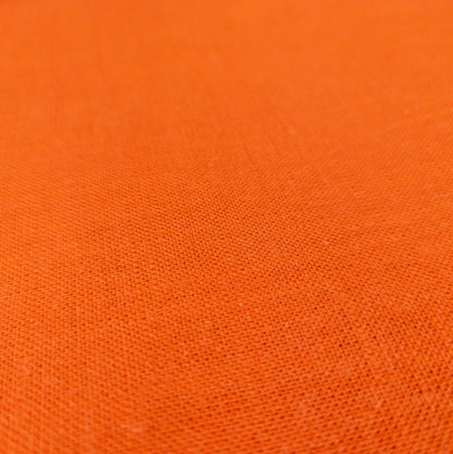 Deep Orange Hemp Fabric - Wide Medium Weight Linen Alternative