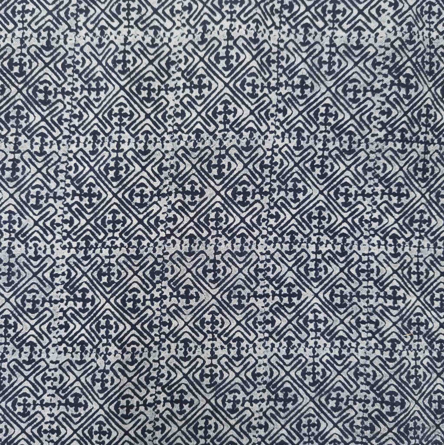 Hmong Hilltribe Batik Fabric | Indigo Crosses | 38cm Wide