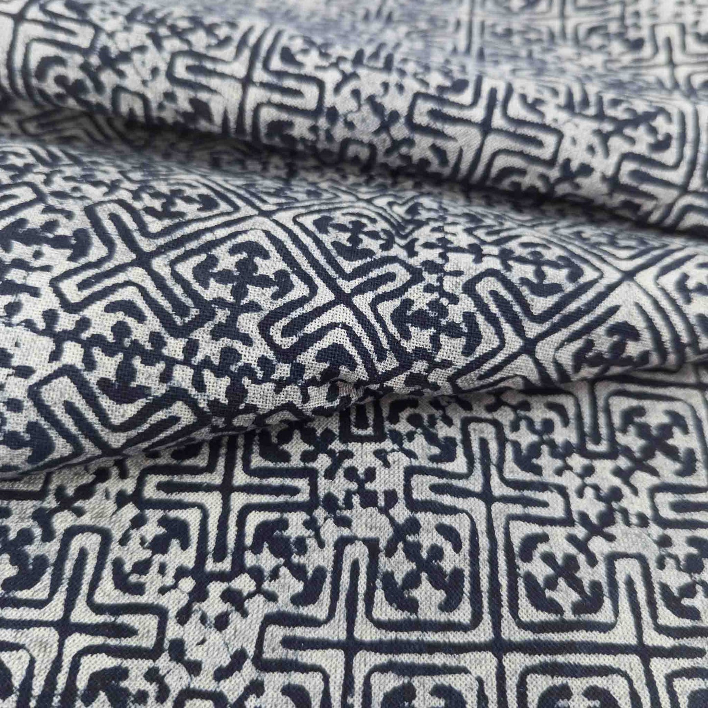 Hmong Hilltribe Batik Fabric | Indigo Crosses | 38cm Wide