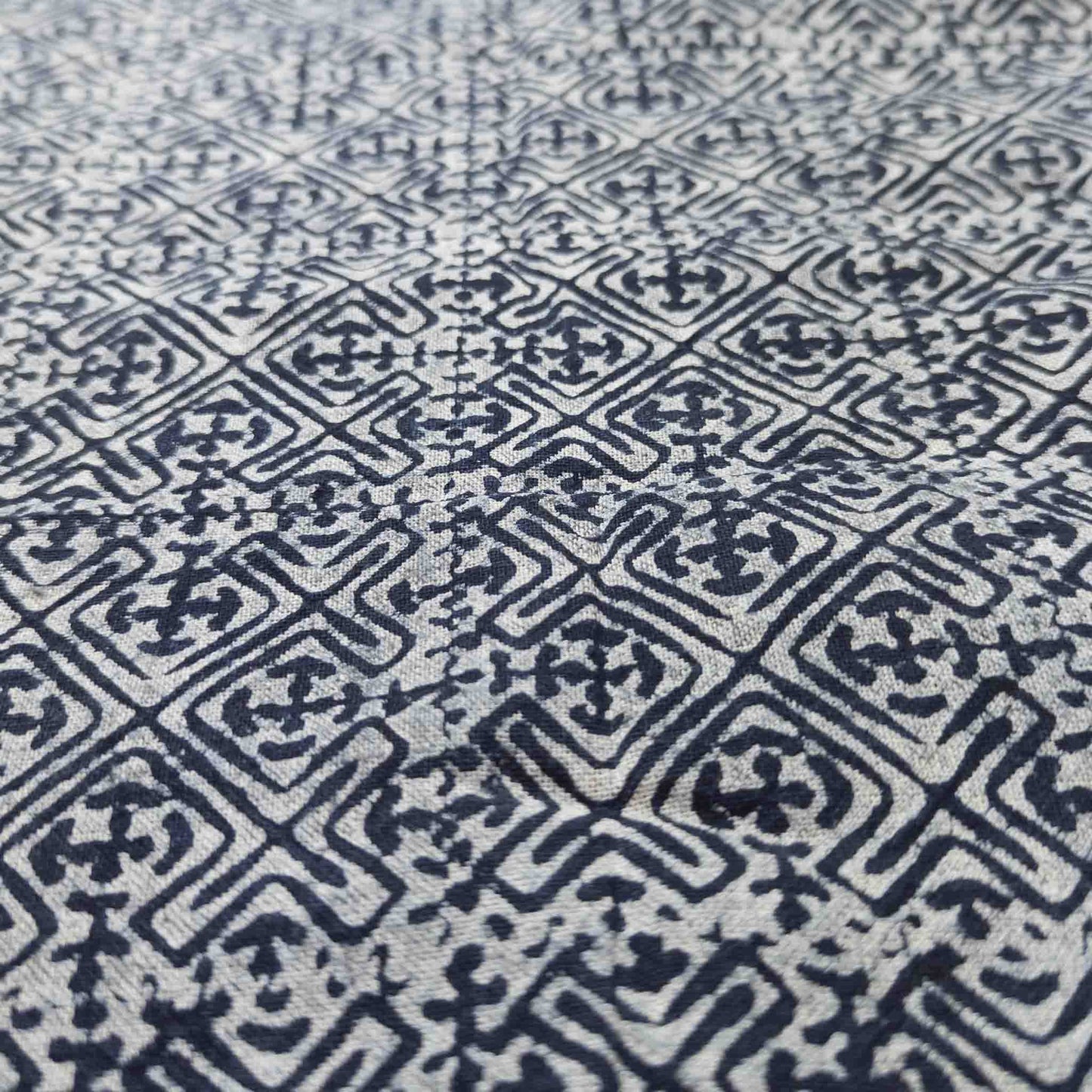 Hmong Hilltribe Batik Fabric | Indigo Crosses | 38cm Wide